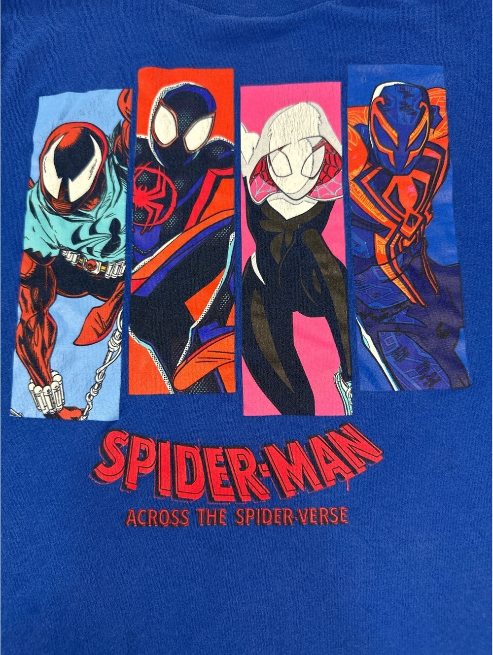 Old Navy Boys Spider-Man Graphic Tee Small 6-7 Blue Cotton
